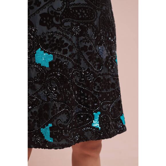 Anthropologie Moulinette Soeurs Imogen Sequin Shift Slip Dress Size 2 Brand New - Picture 11 of 14